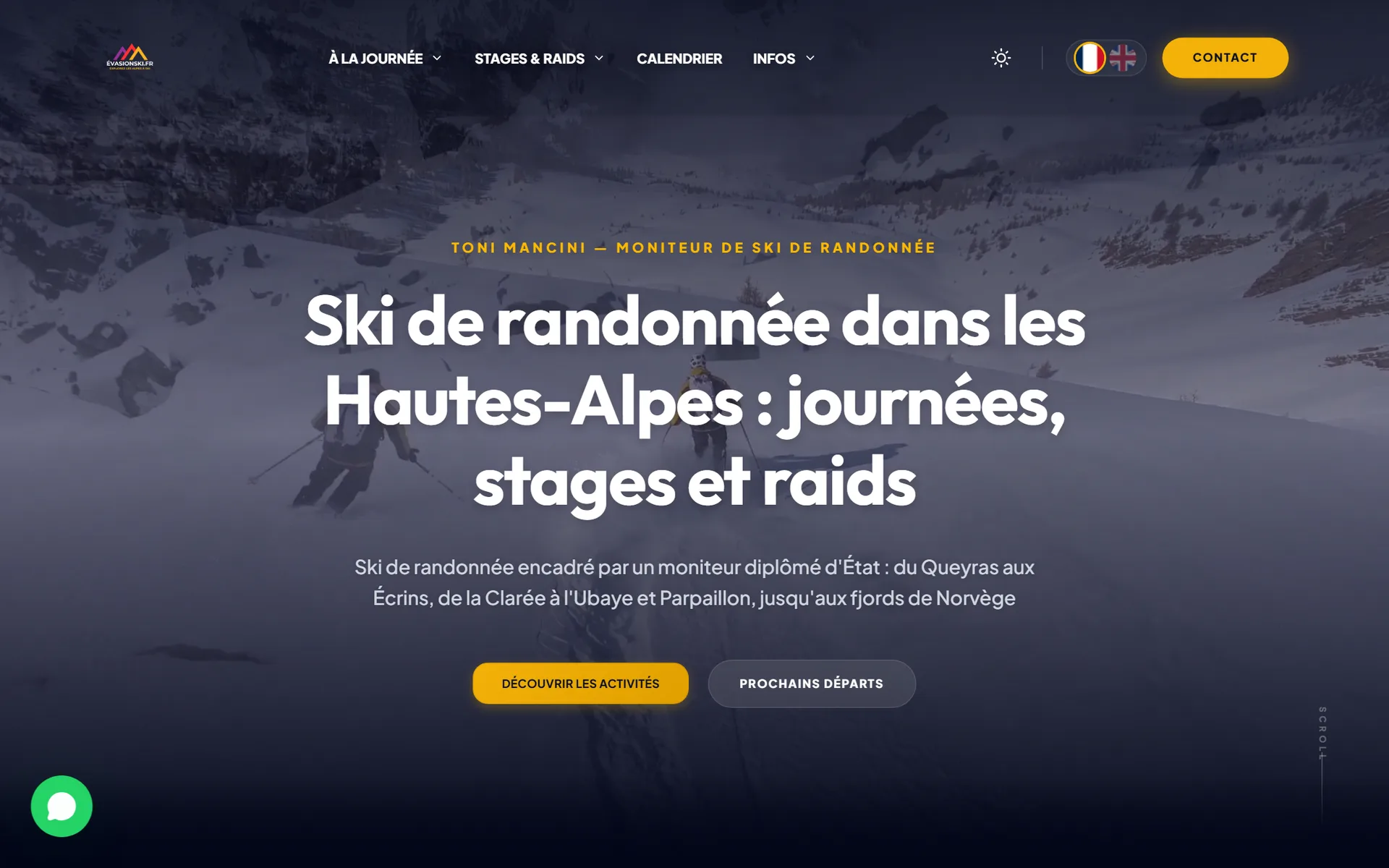 Réalisation web ÉvasionSki — Face Nord Graphisme Hautes-Alpes