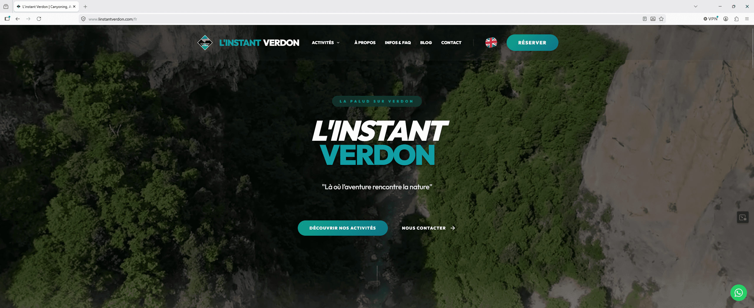 Réalisation web L'Instant Verdon — Face Nord Graphisme Hautes-Alpes